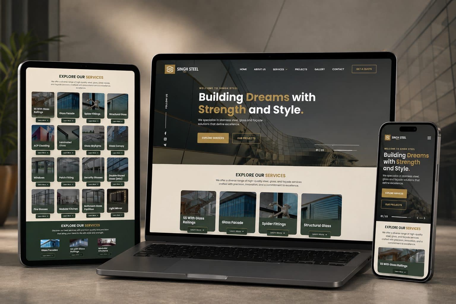 Singh Steel website preview