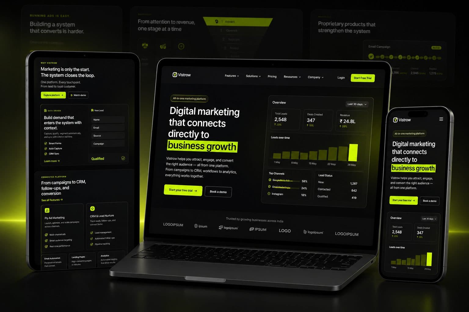 Vistrow website preview