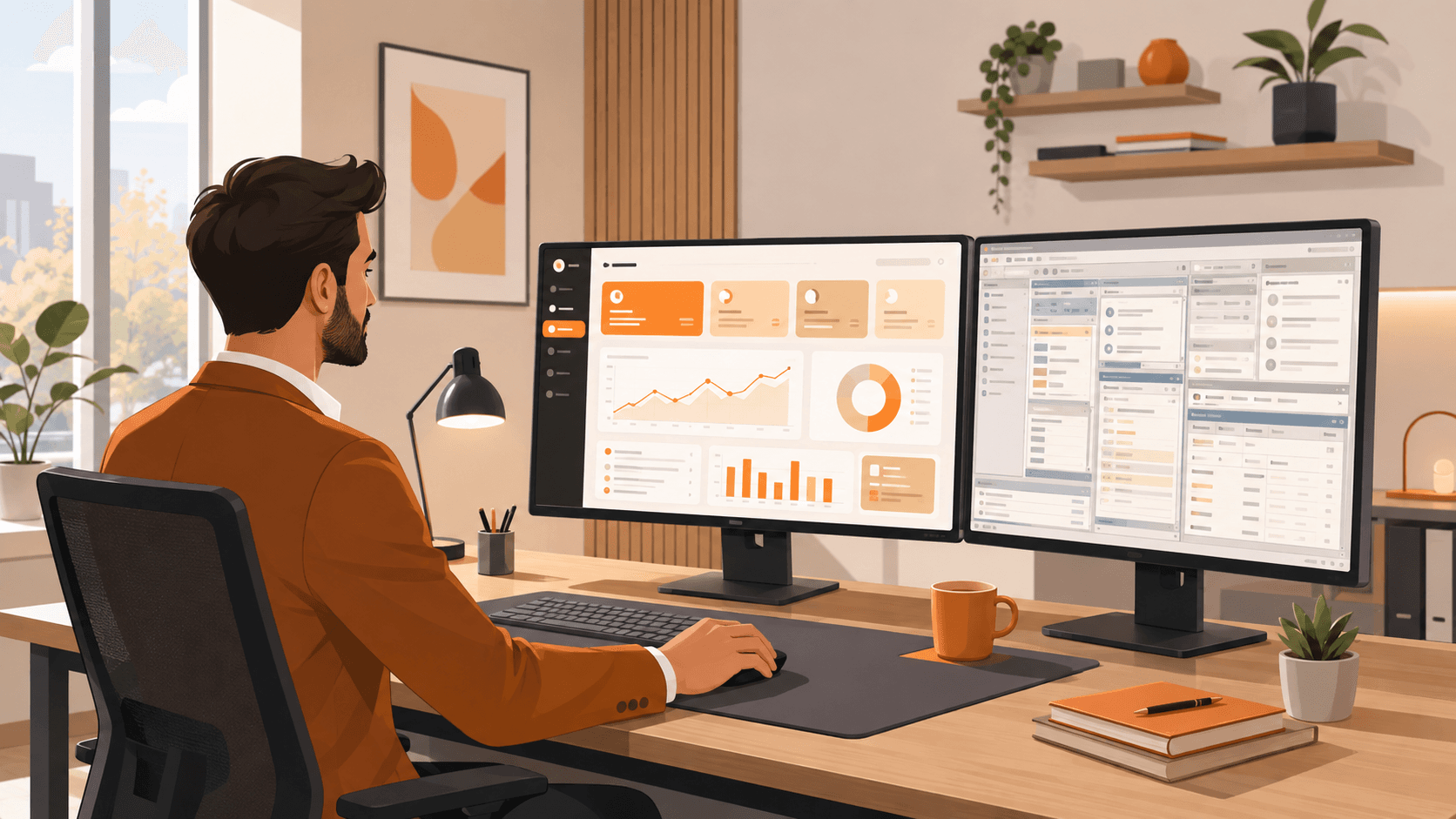 Real estate agent comparing ArthaLeads and traditional CRM dashboards.